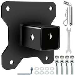 CILOYU 2-inch hitch receiver mounted on wall for organized storage and quick access.