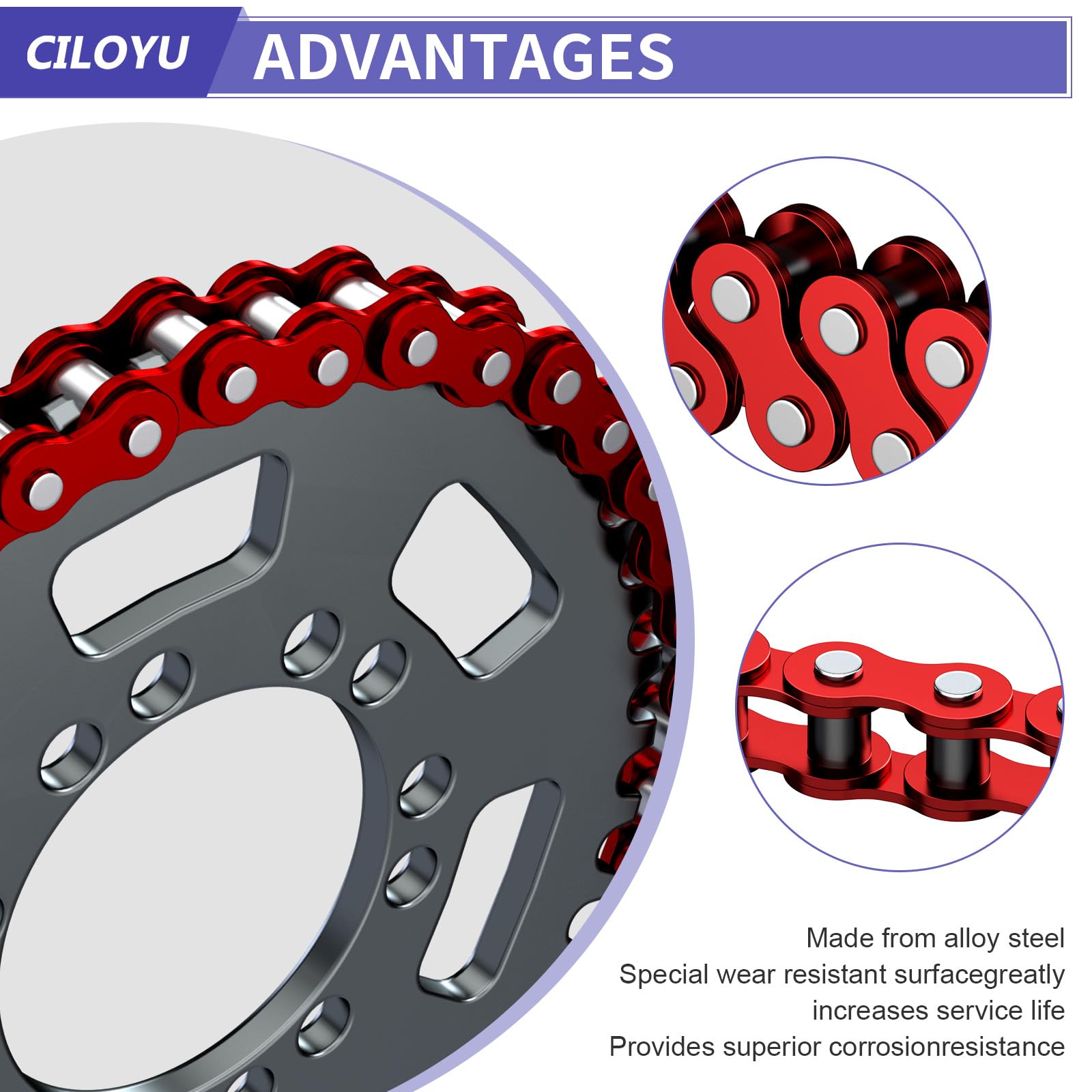 CILOYU 3 feet length with 95 links ready to fit