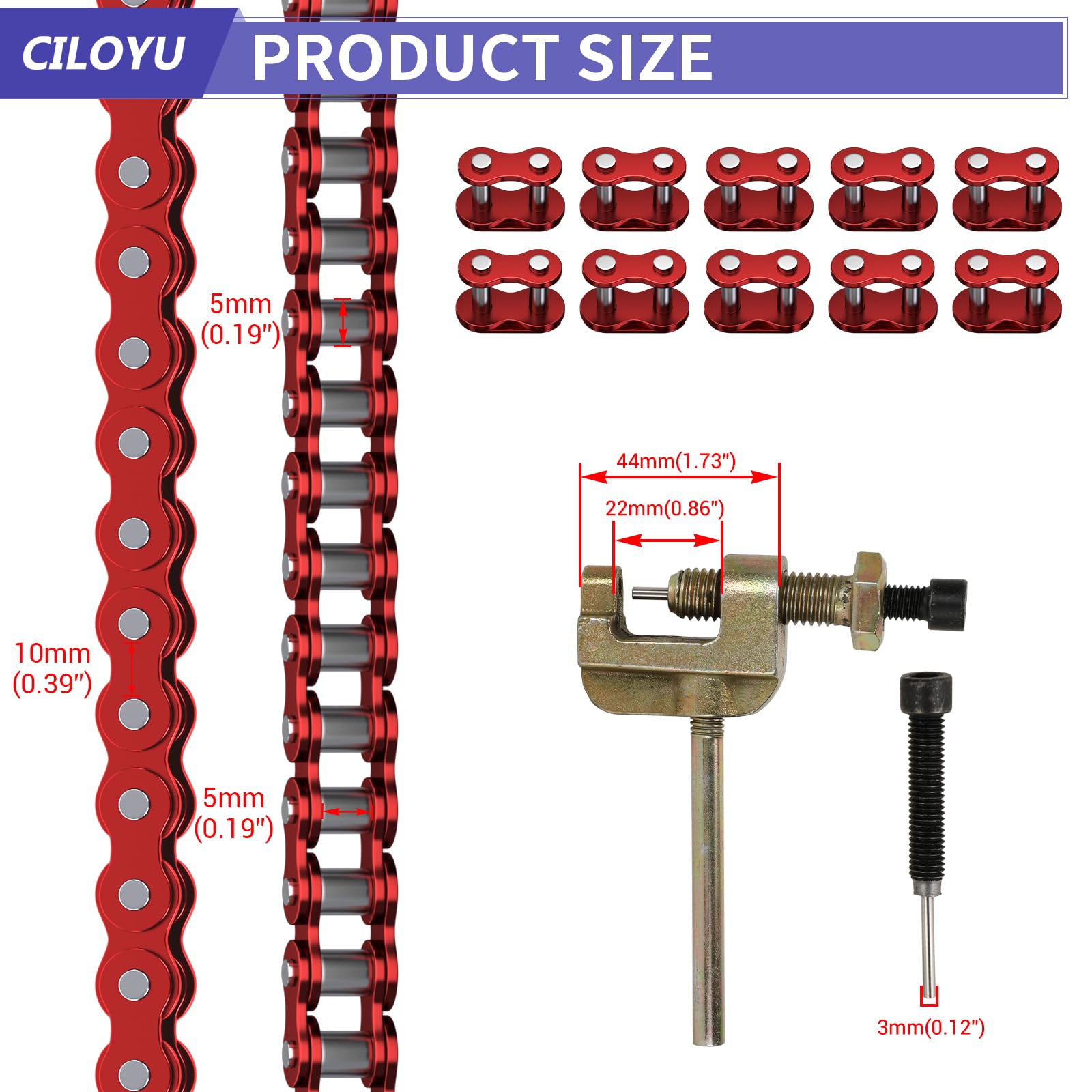 CILOYU 35 chain packaging with accessories and tools