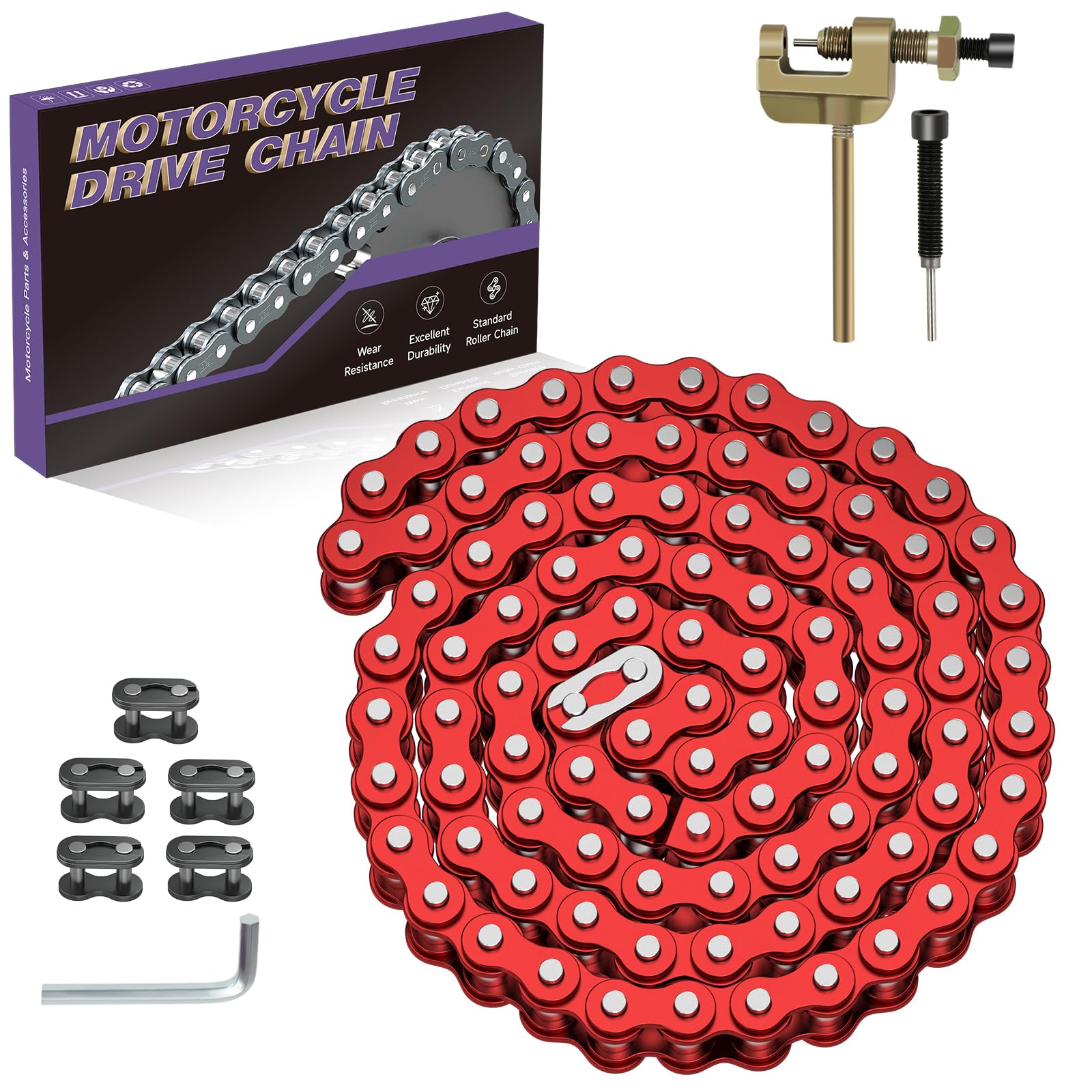 CILOYU 35 chain with master link for go kart replacement