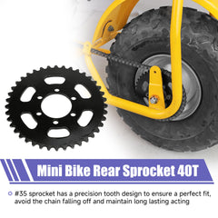 CILOYU 40T sprocket compatibility overview with Coleman and Motovox mini bikes