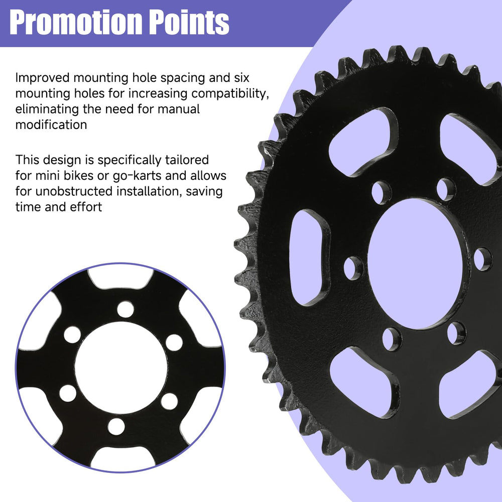 CILOYU 40T sprocket built from durable alloy for longevity on rugged mini bikes