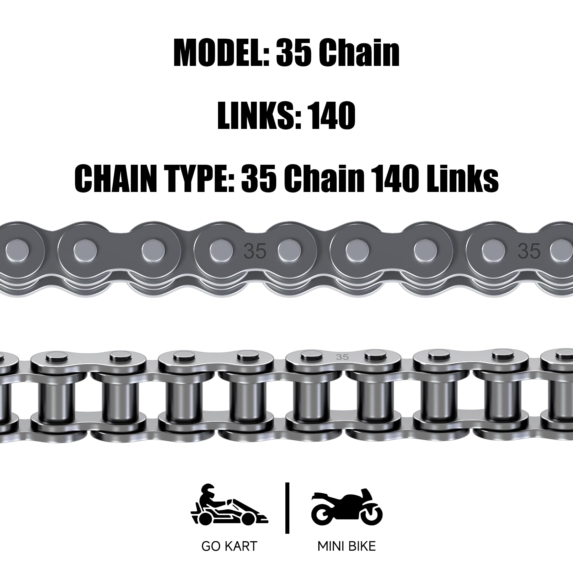 CILOYU 35 chain tensioner includes extra master link for quick reassembly