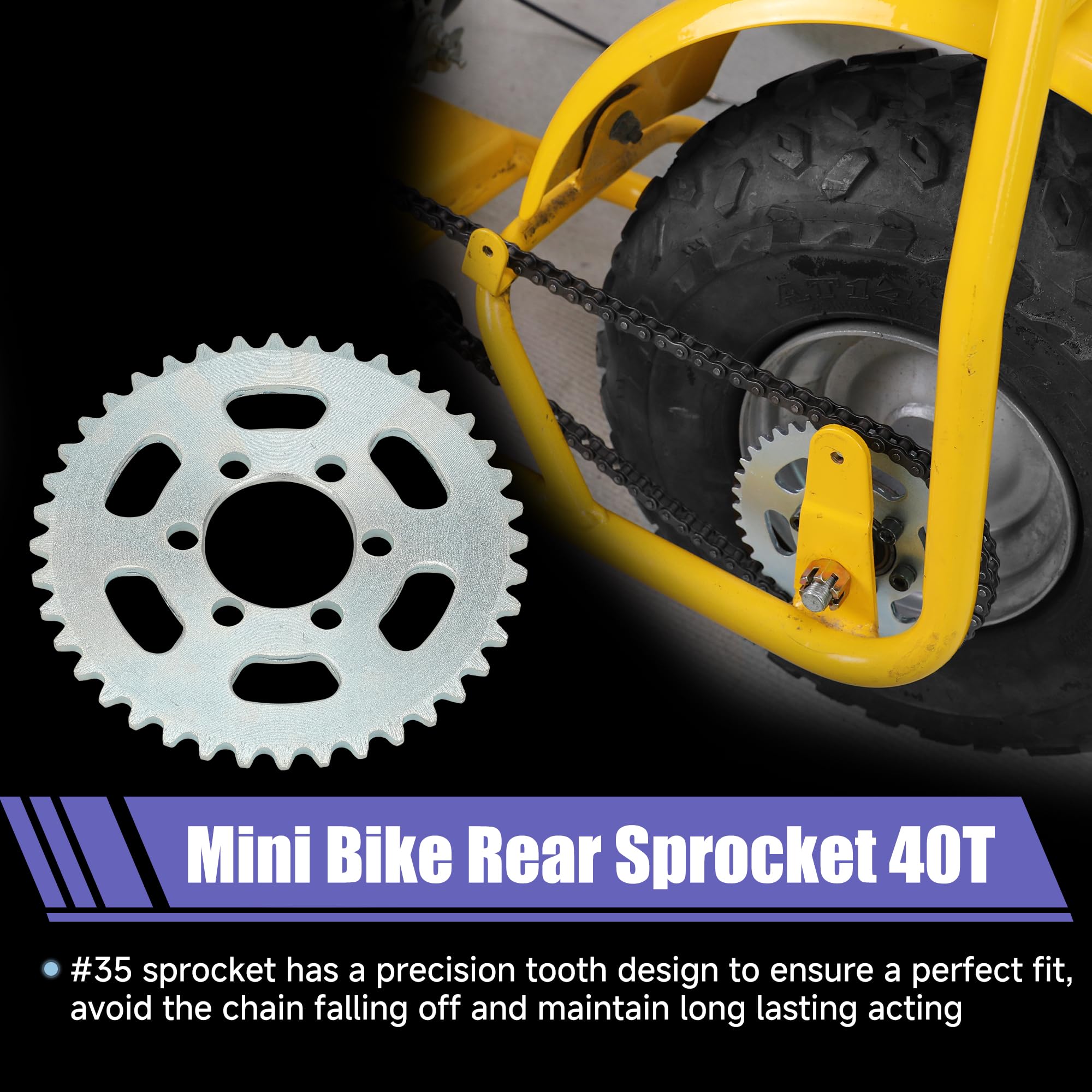 CILOYU 40t-sprocket detail shows optimized gearing for quicker acceleration.