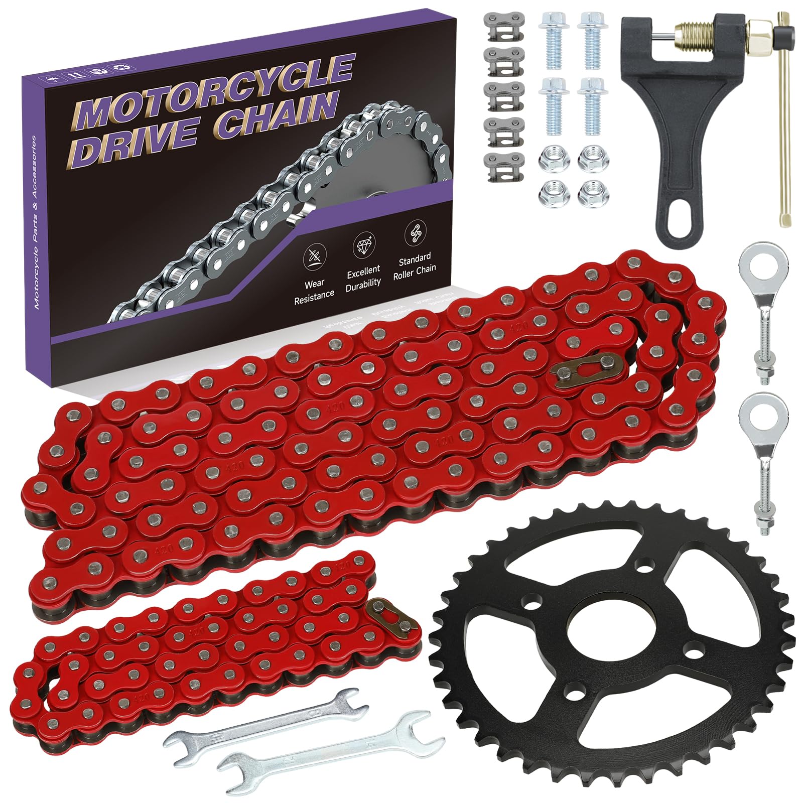 CILOYU 40T sprocket front view with precision teeth for secure chain engagement.