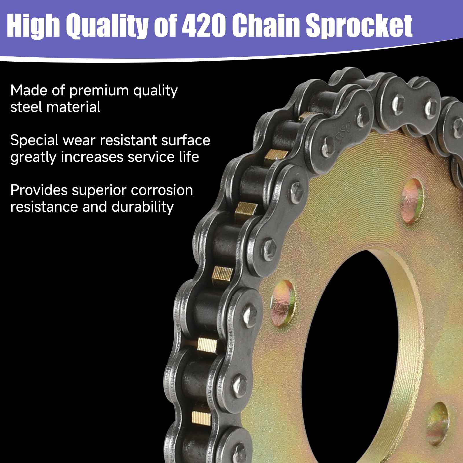 CILOYU 10T 5/8 bore 420 sprocket with keyway included