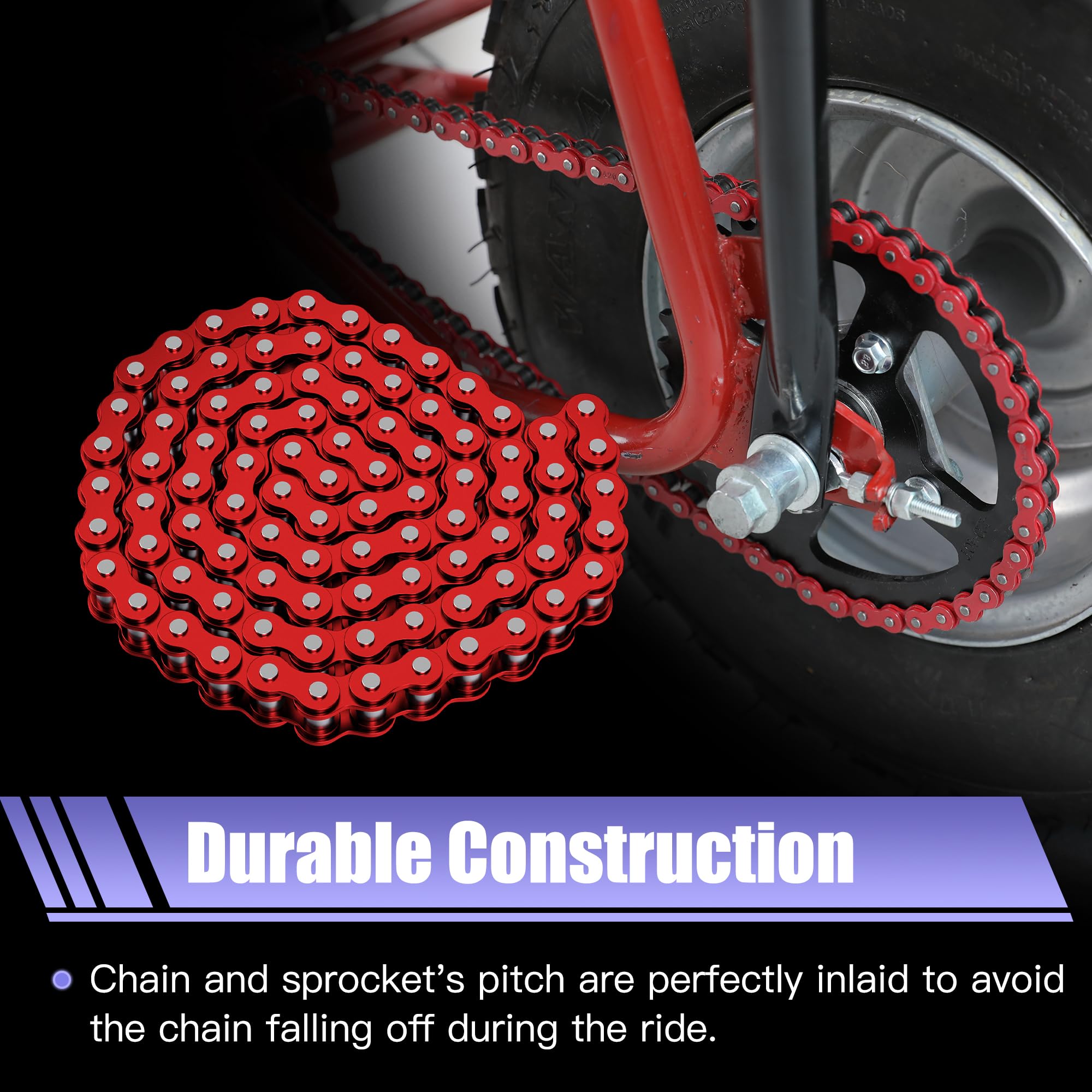 CILOYU 420 chain with 42 links for precise fit
