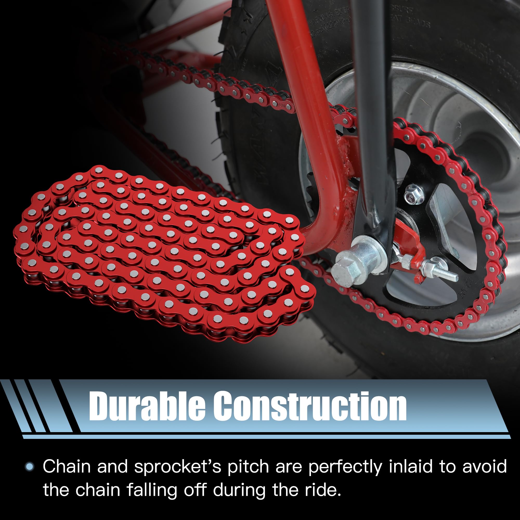 CILOYU 420 chain side profile ensures smooth operation and easier maintenance