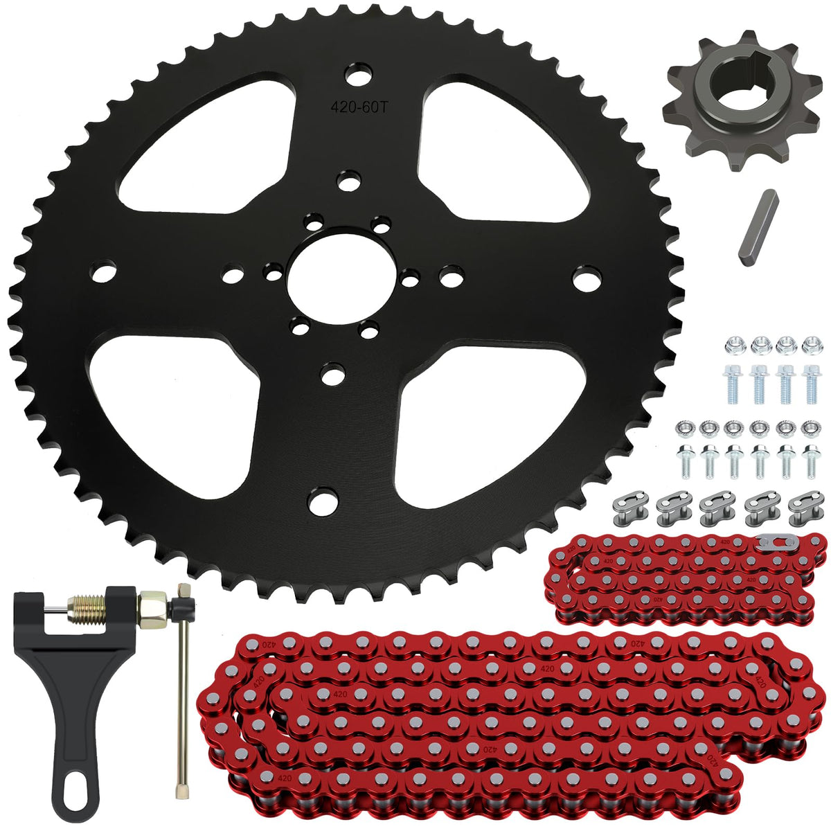 CILOYU 60T sprocket close-up with 40mm bore for mini bikes and torque gains