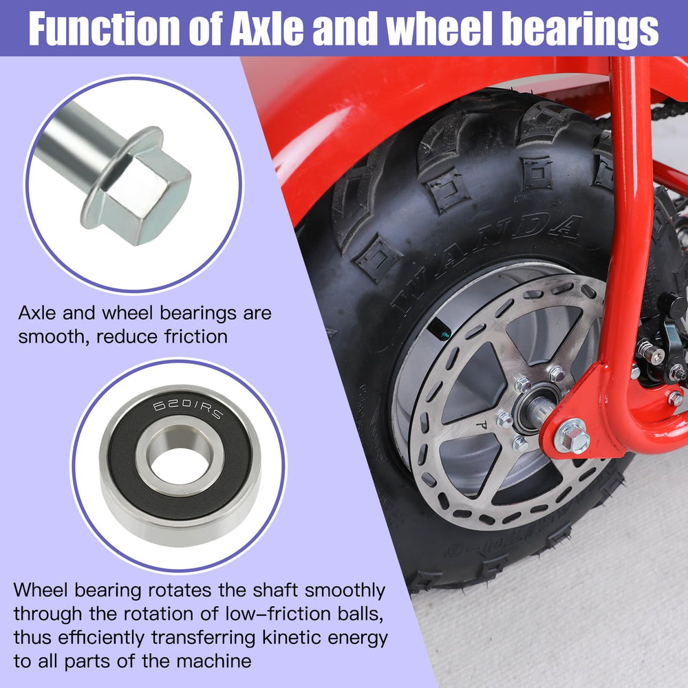 CILOYU 6201RS bearings deliver low friction support for steady minibike spins