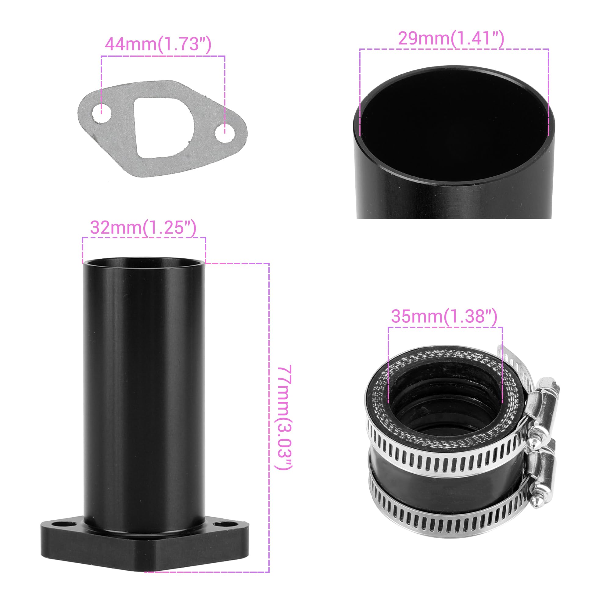 CILOYU Baja Motorsports MB200 mini-bike intake adapter fits multiple models