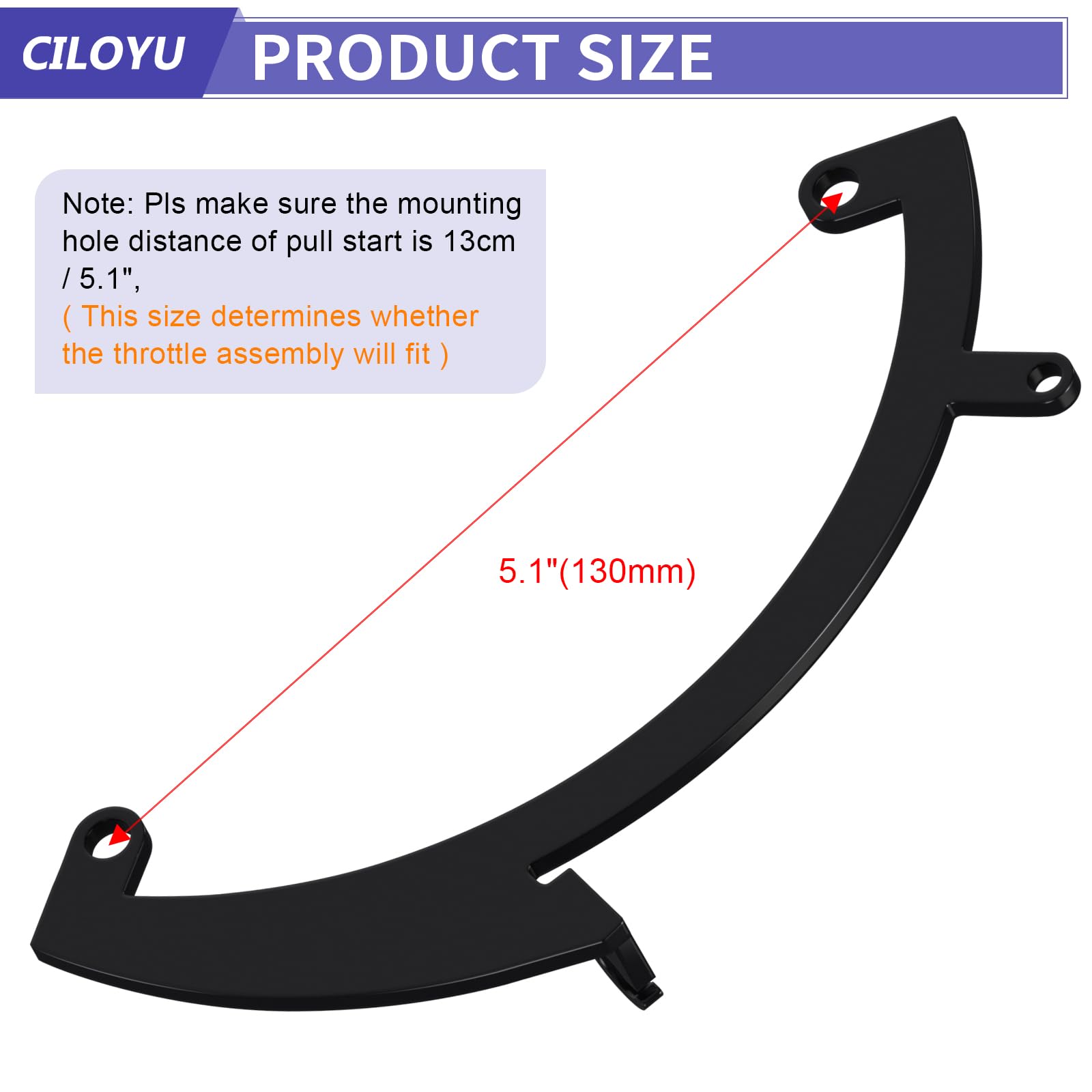 CILOYU throttle bracket mounted on Coleman CT100U showing compatibility