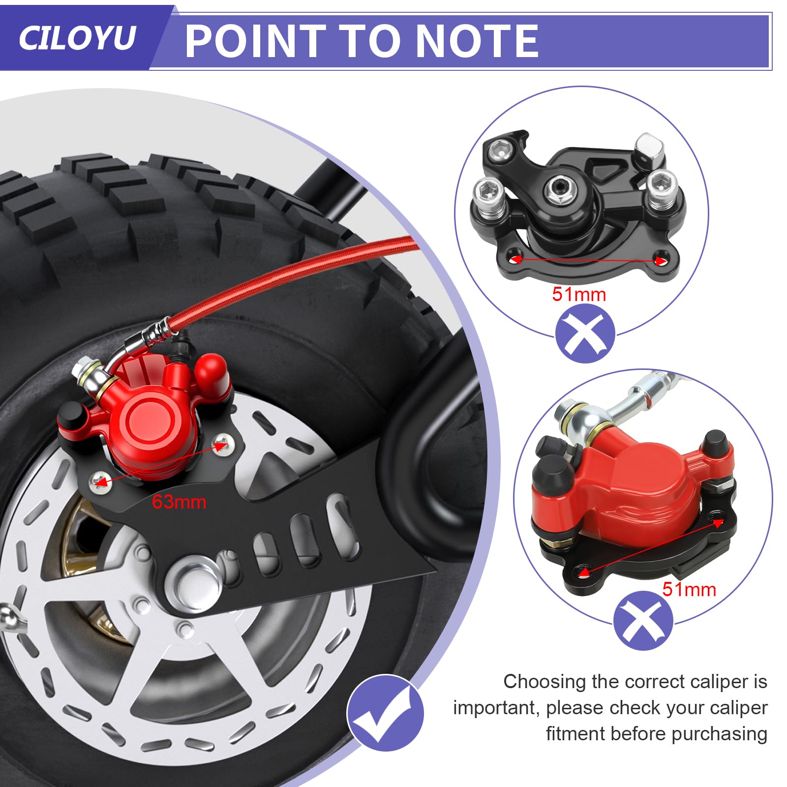 CILOYU brake caliper bracket kit supports a hydraulic upgrade for improved control.