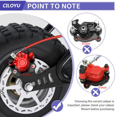 CILOYU brake caliper bracket kit supports a hydraulic upgrade for improved control.