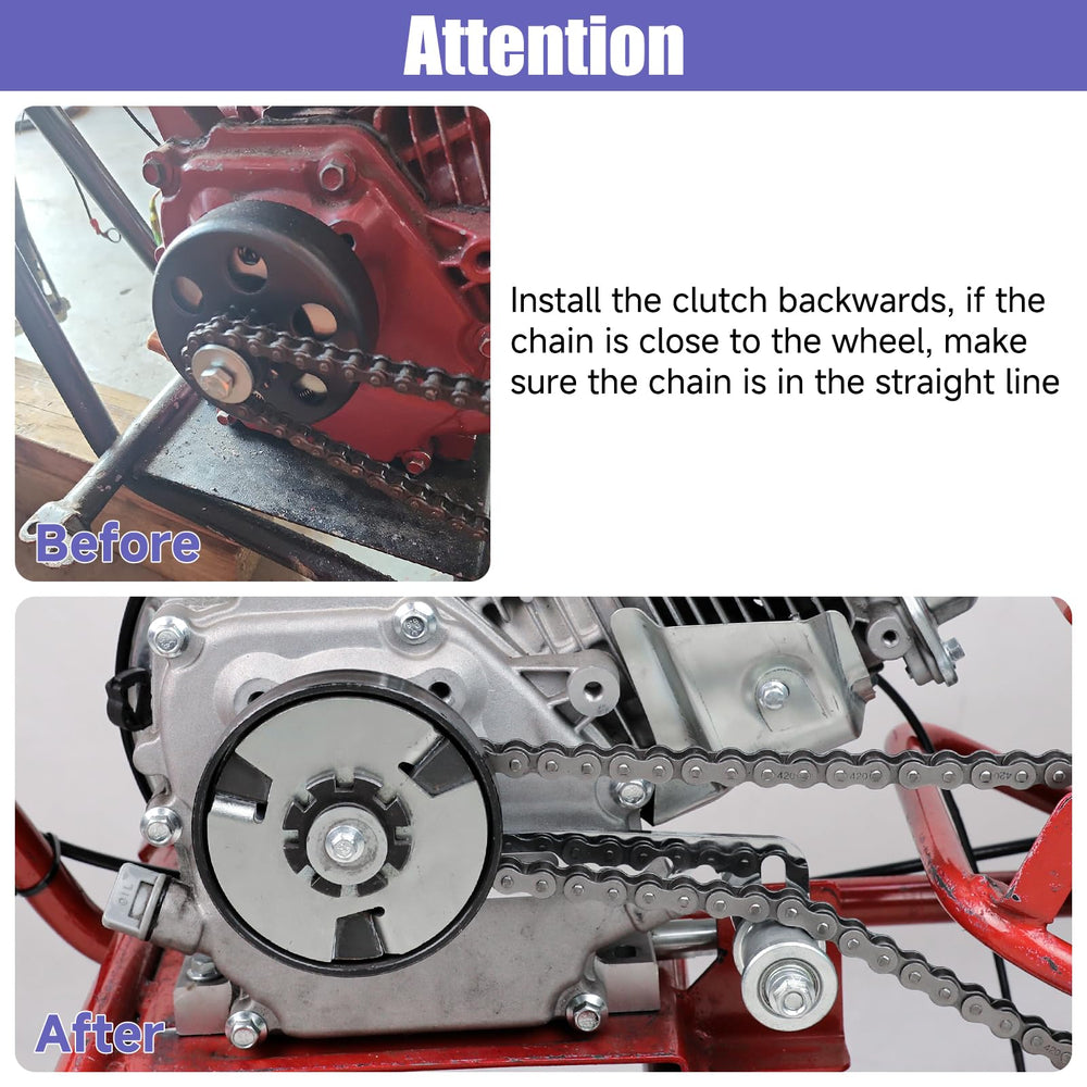 ciloyu ct200u-ex tensioner roller installed on minibike for steady chain performance