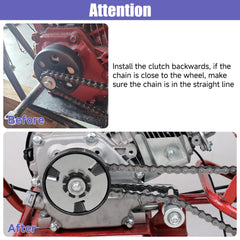 ciloyu ct200u-ex tensioner roller installed on minibike for steady chain performance