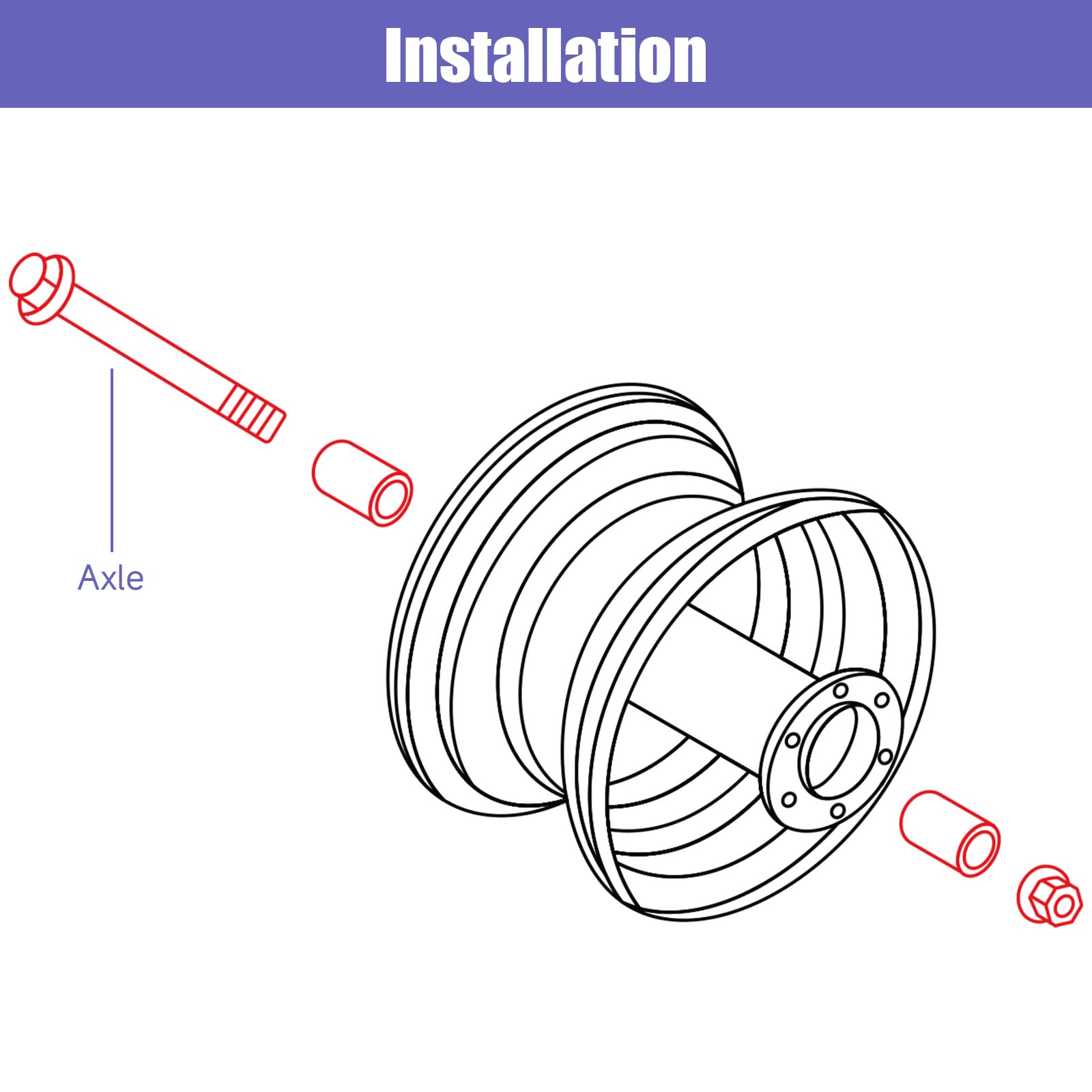 CILOYU front axle 225mm for minibikes enhances steering control.