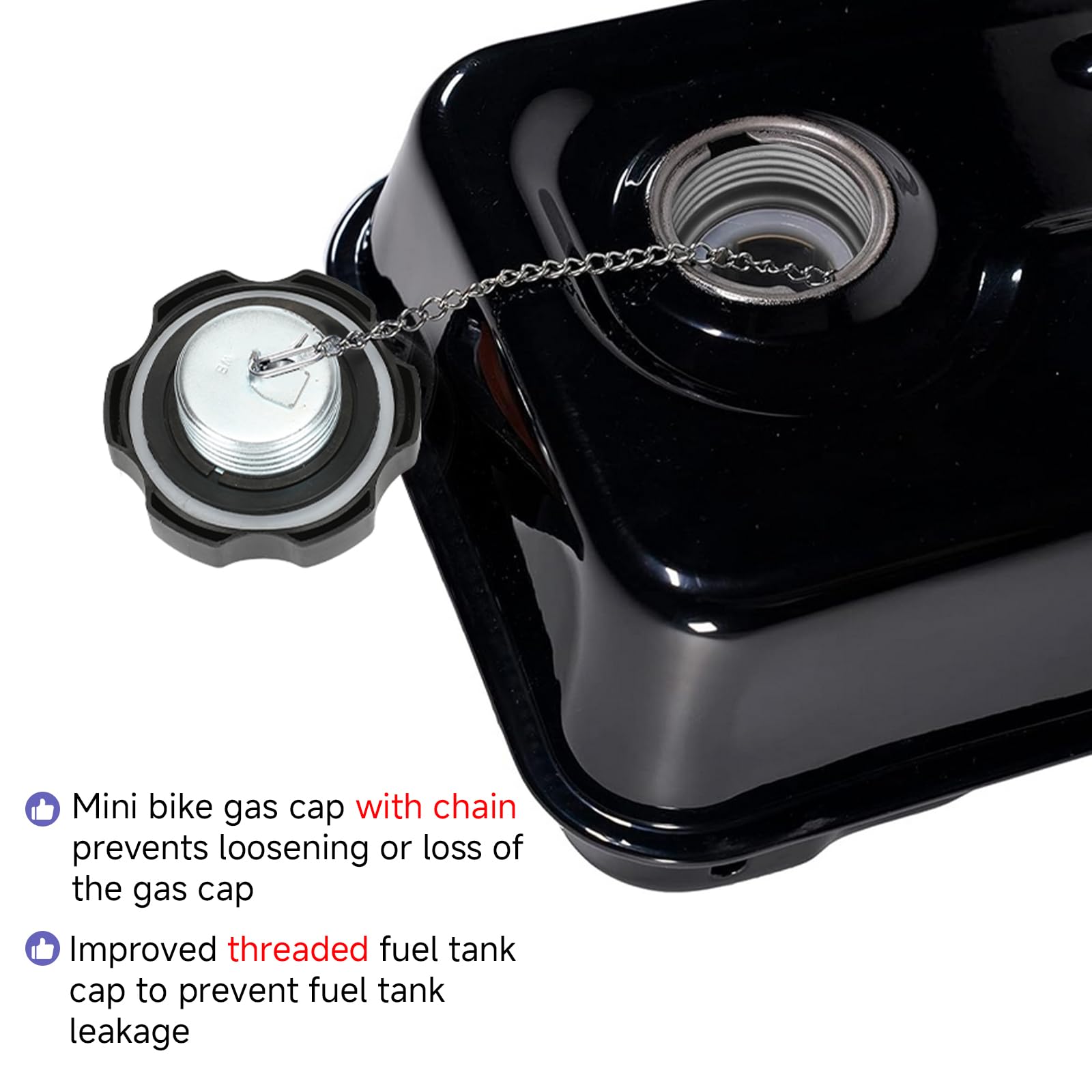 CILOYU gas tank cap with chain for Predator 301cc engine, reliable threading