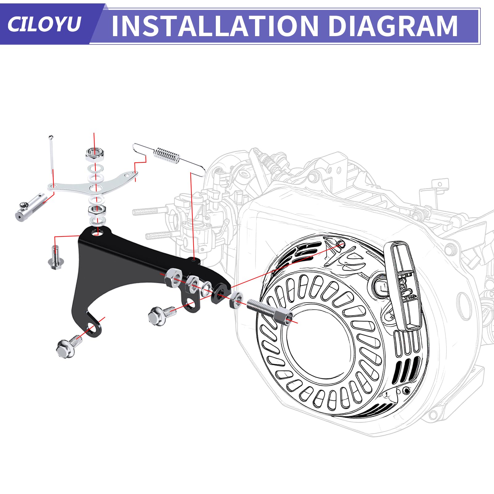 CILOYU governor rod included for easy throttle synchronization.