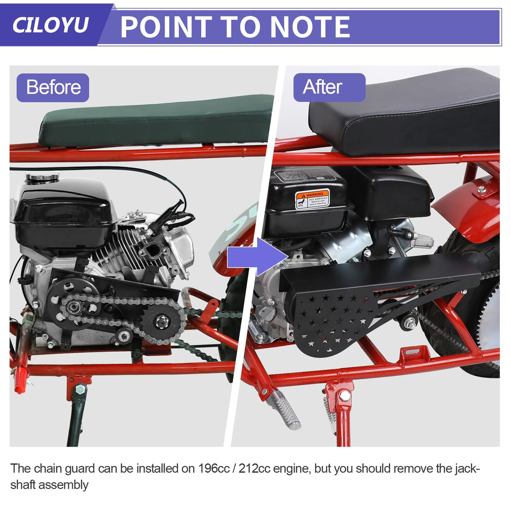 CILOYU shielded chain area prevents leaves and dirt from entering.