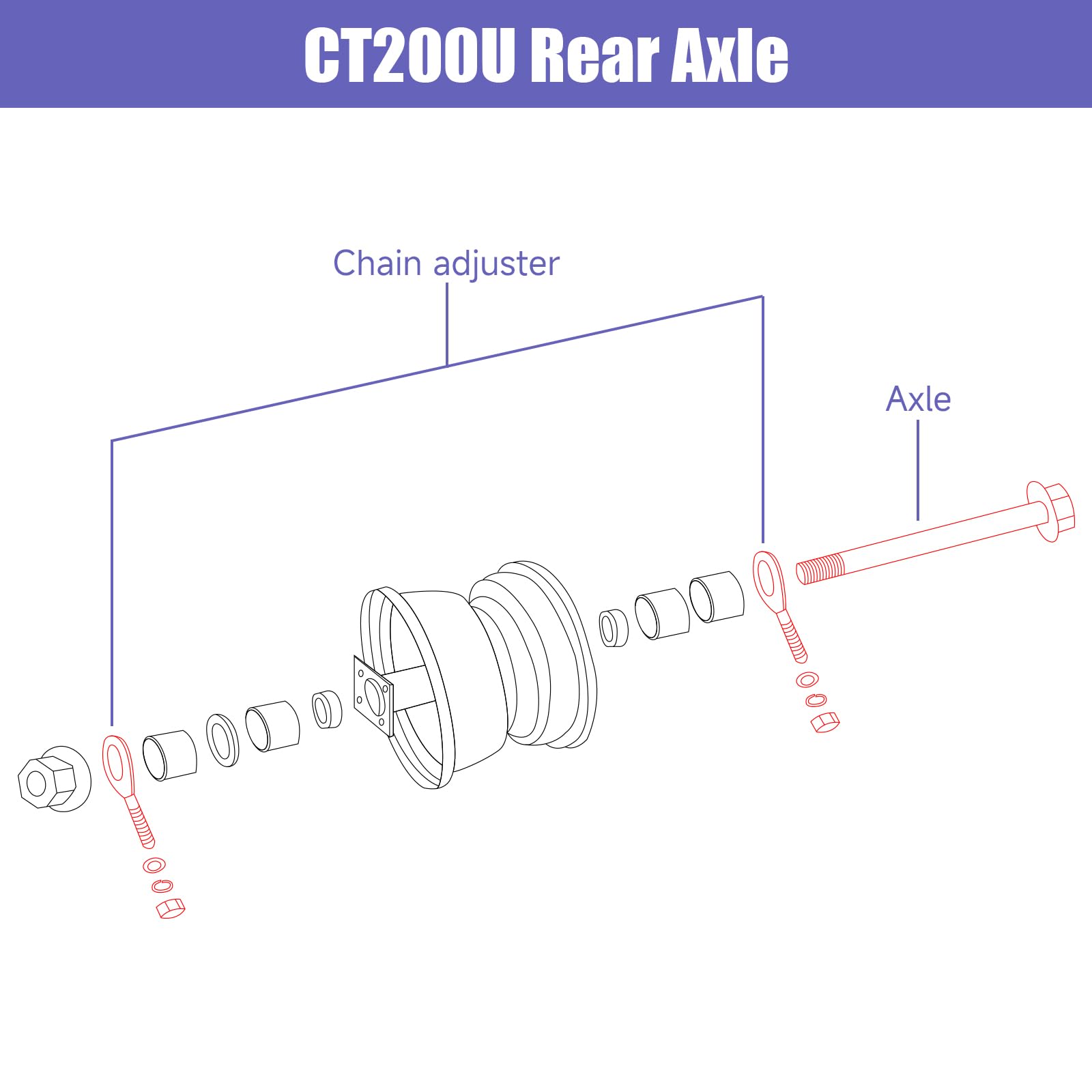 CILOYU axle kit assembly shows sturdy steel construction for durability