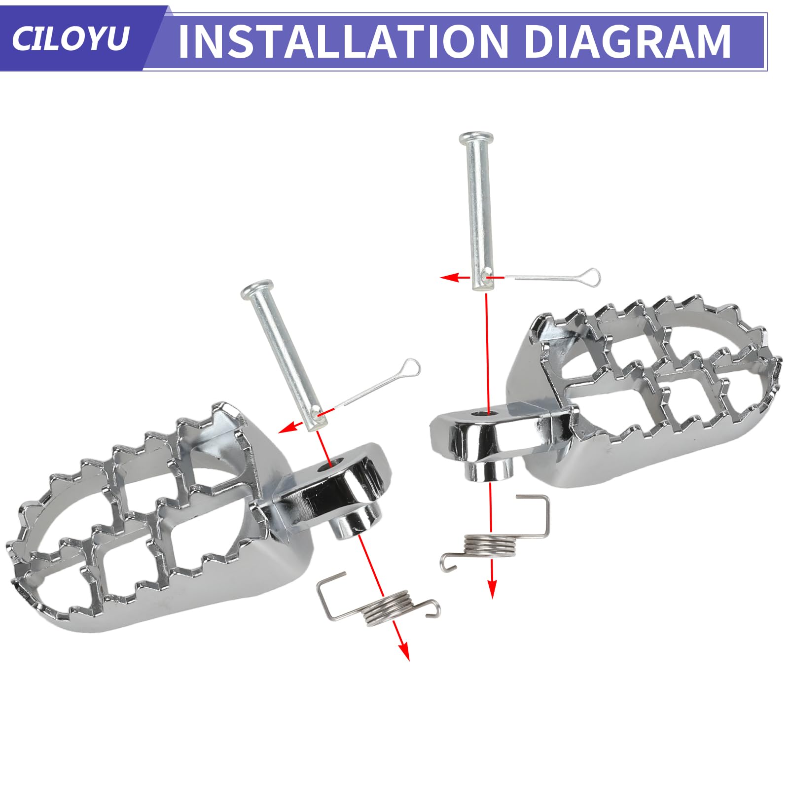 CILOYU foot pegs easy installation on compatible bikes