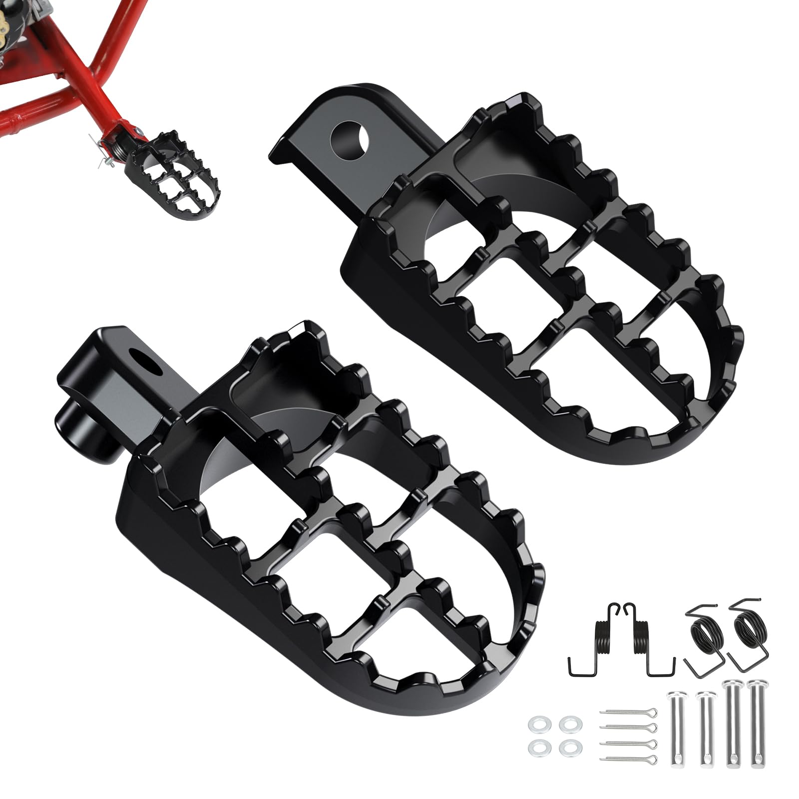 CILOYU foot pegs left, wider grip for better control