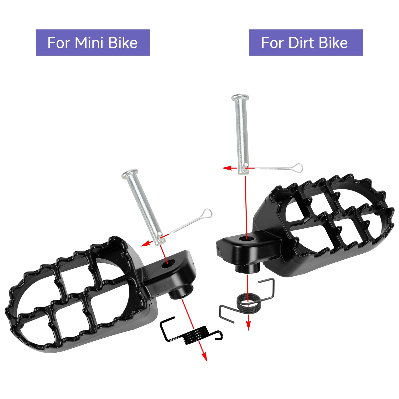 CILOYU foot pegs right, improved stability on rough terrain