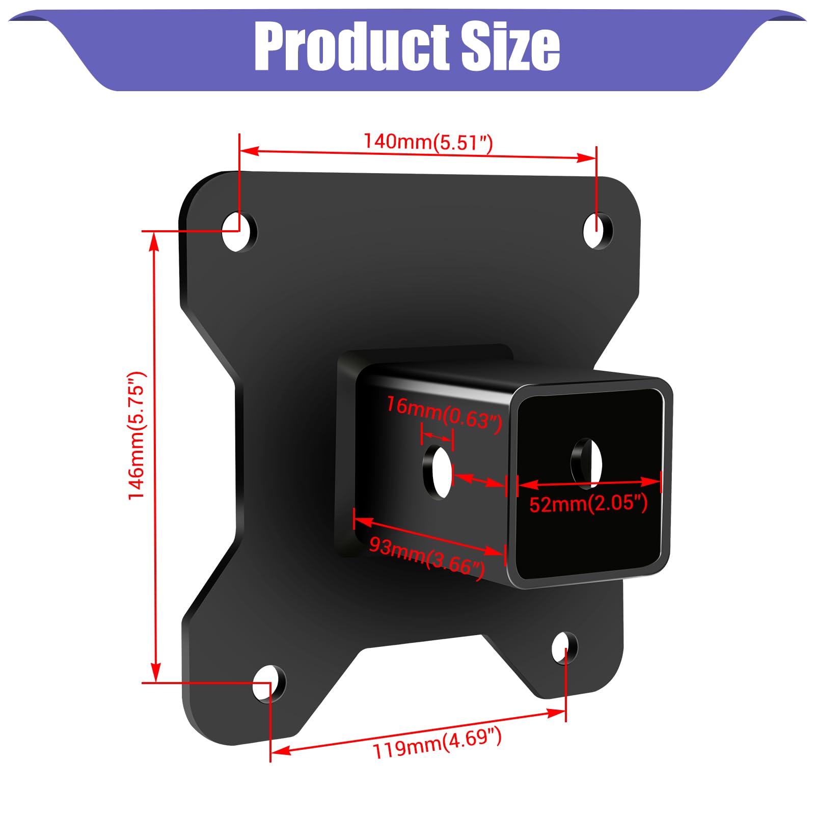 CILOYU multipurpose 2-inch hitch adapter supports multiple towing options.