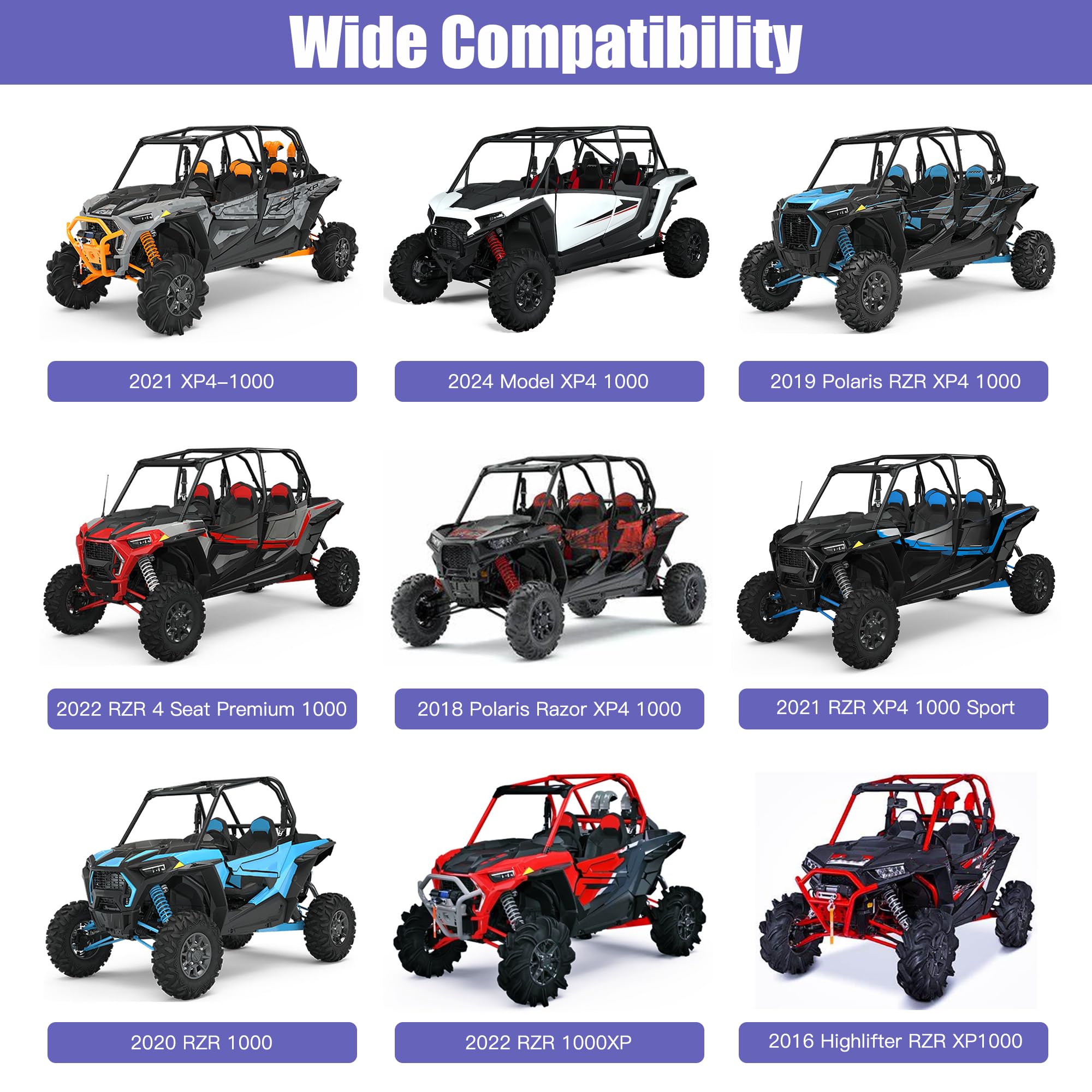 CILOYU hitch fits Polaris RZR XP1000 and XP4 1000 models for versatile towing.