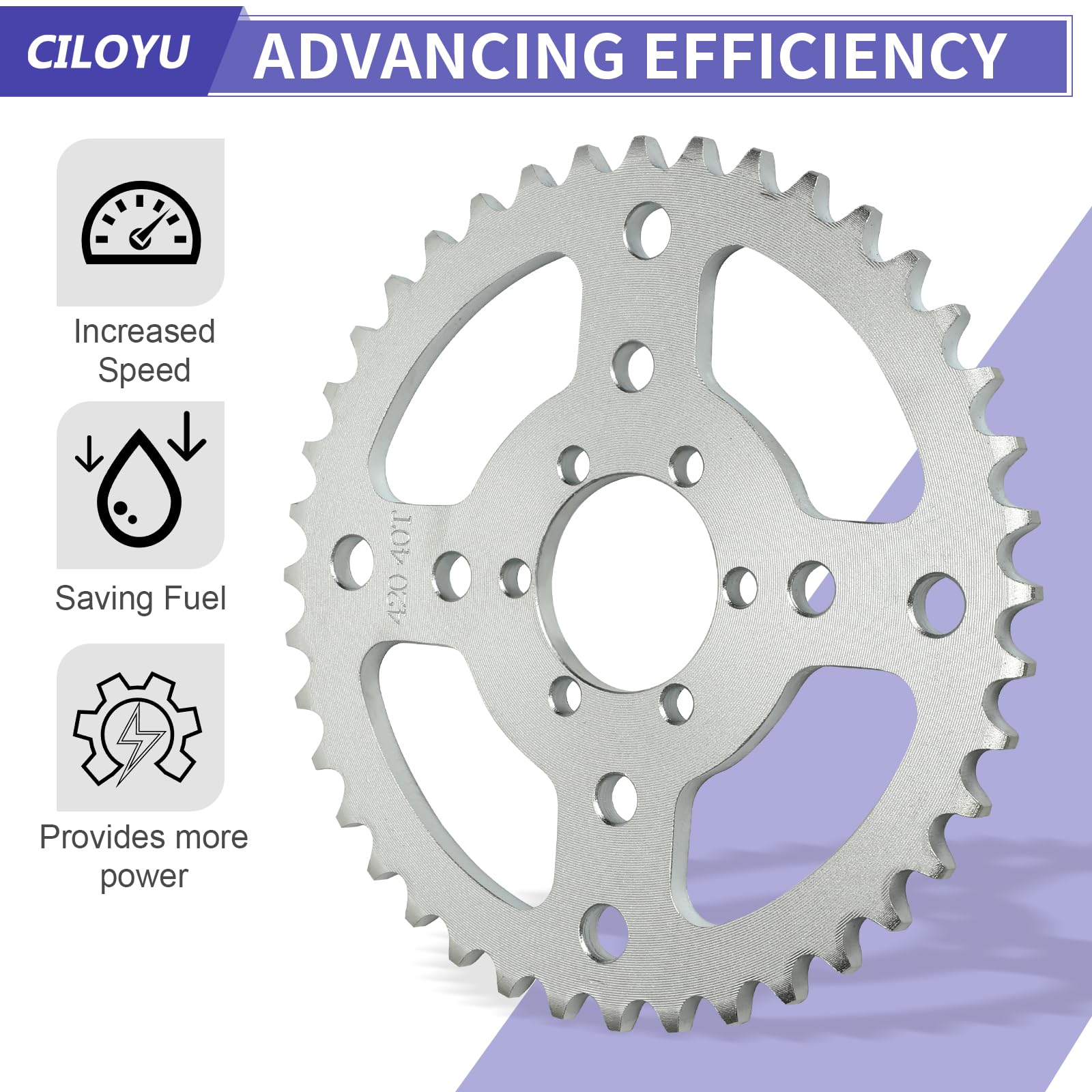 CILOYU precision teeth profile demonstrating accurate chain engagement