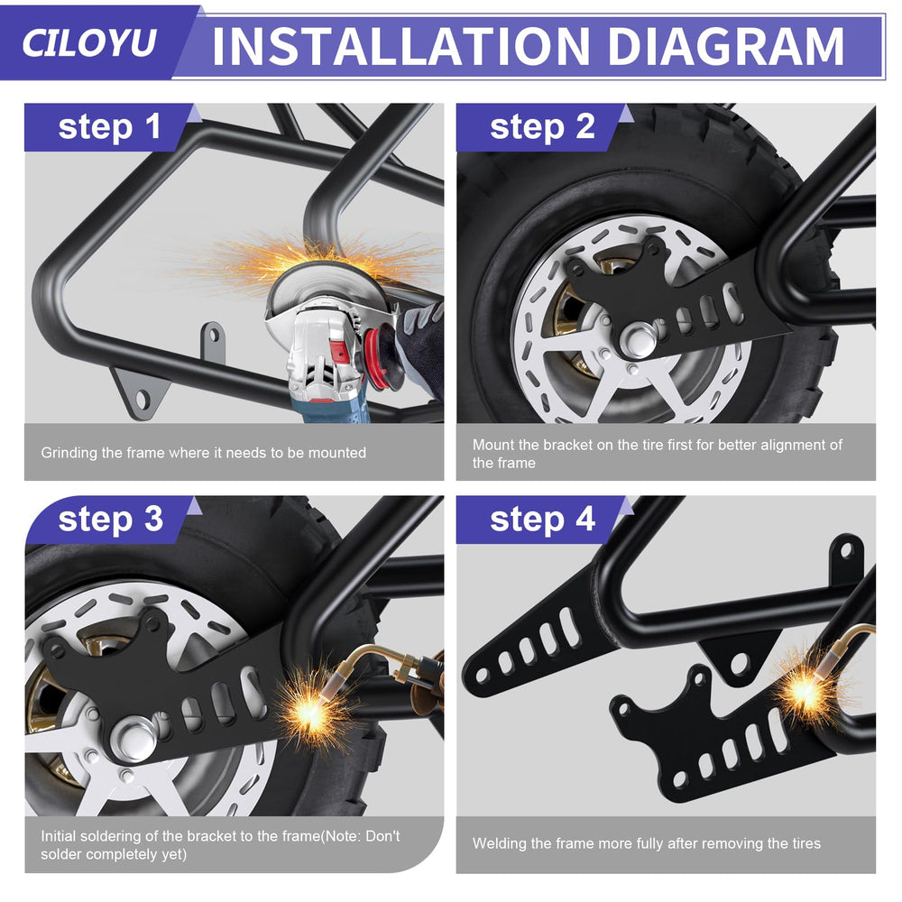 CILOYU rear brake bracket for MBX11 improves stopping power with hydraulic conversion.