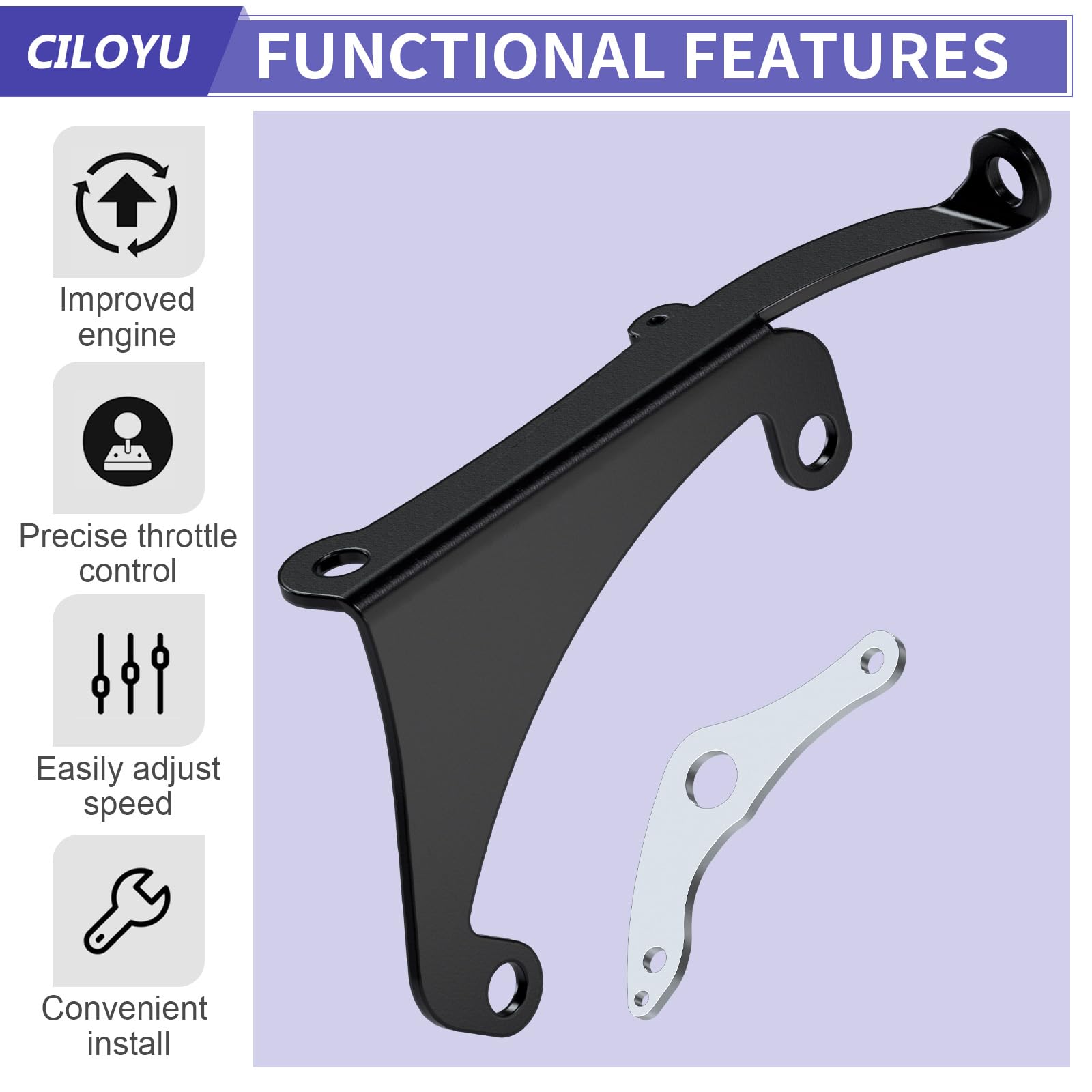 CILOYU throttle control close-up highlighting adjustment range.