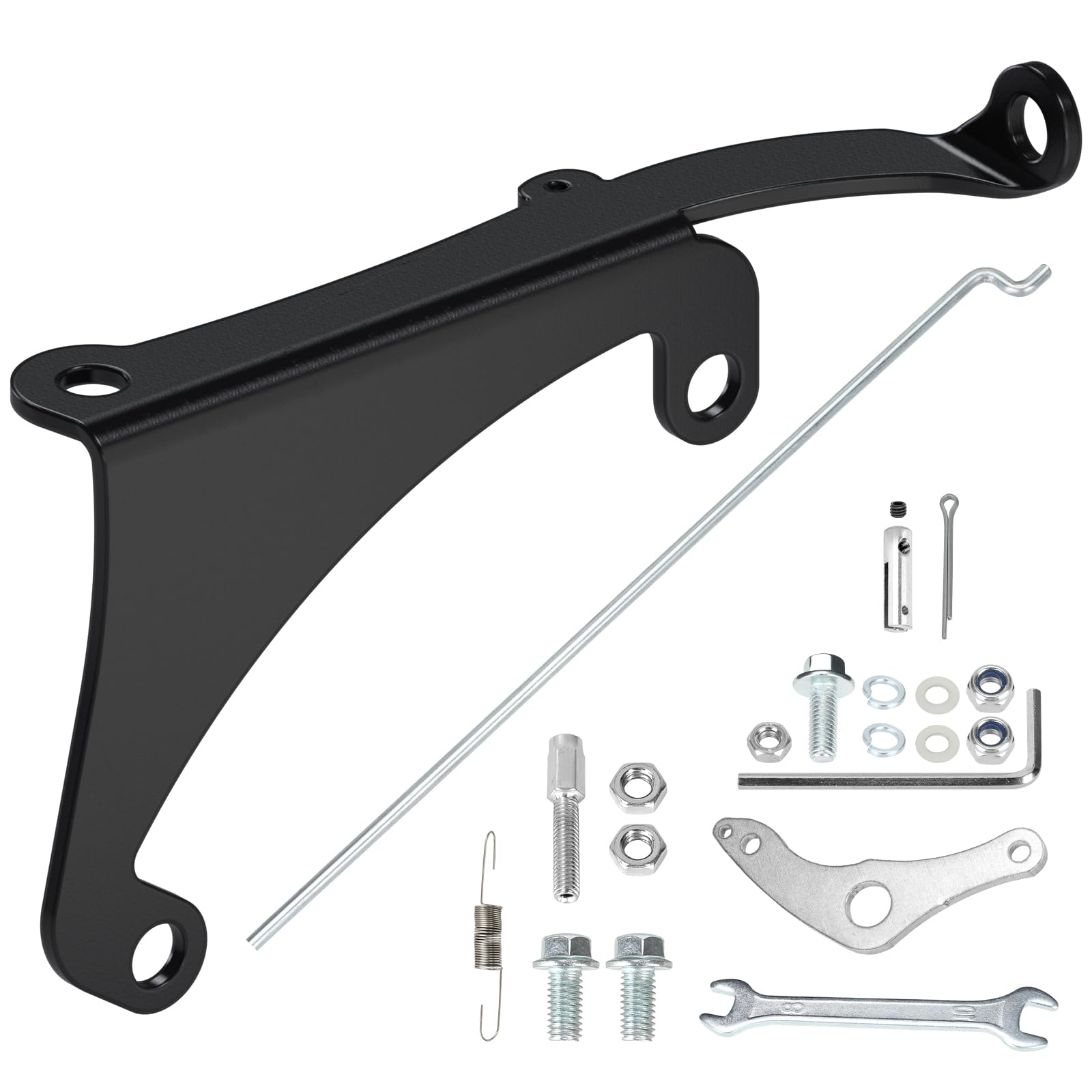 CILOYU throttle linkage bracket assembly on engine for precise control.