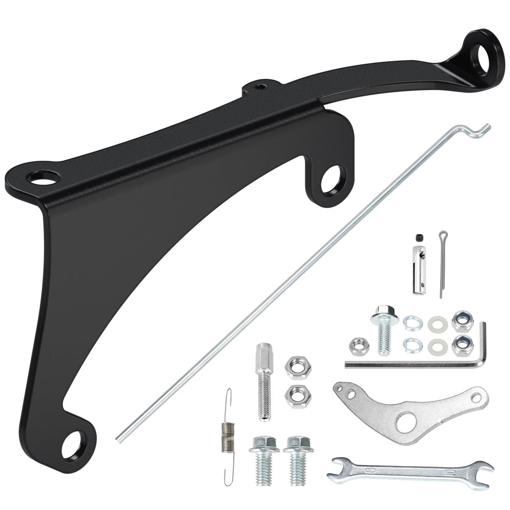 CILOYU throttle linkage bracket assembly on engine for precise control.