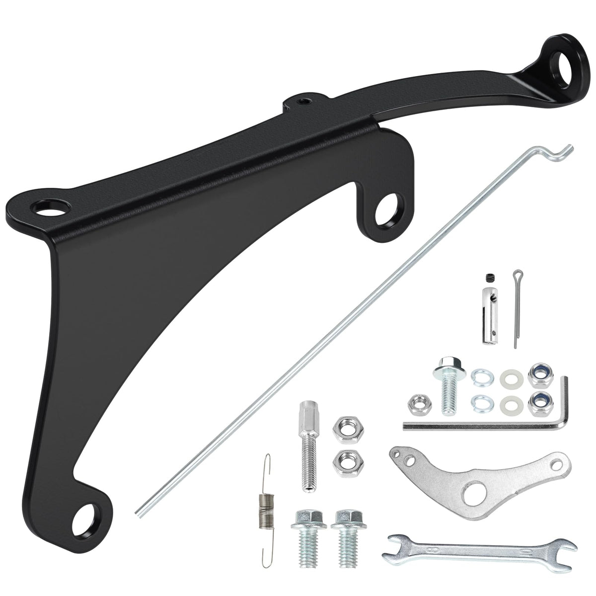 CILOYU throttle linkage bracket assembly on engine for precise control.