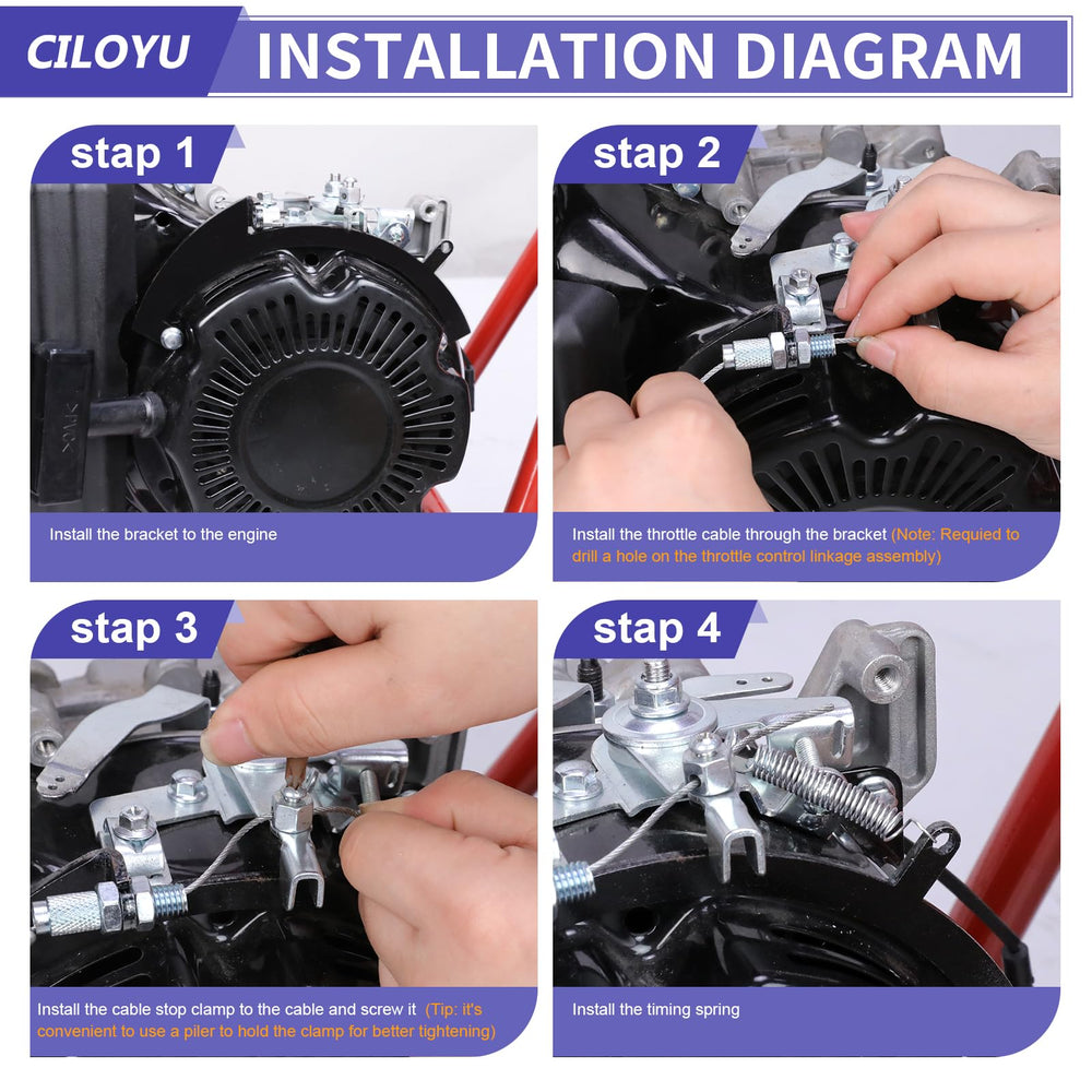 CILOYU throttle return spring supports reliable idle reset.