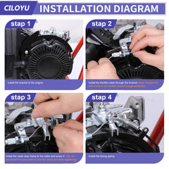 CILOYU throttle return spring supports reliable idle reset.