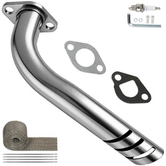 CILOYU universal exhaust header kit full assembly on Predator engine shows compatibility and ride enhancement