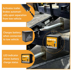 CINVEI LED indicator displaying battery status for quick checks
