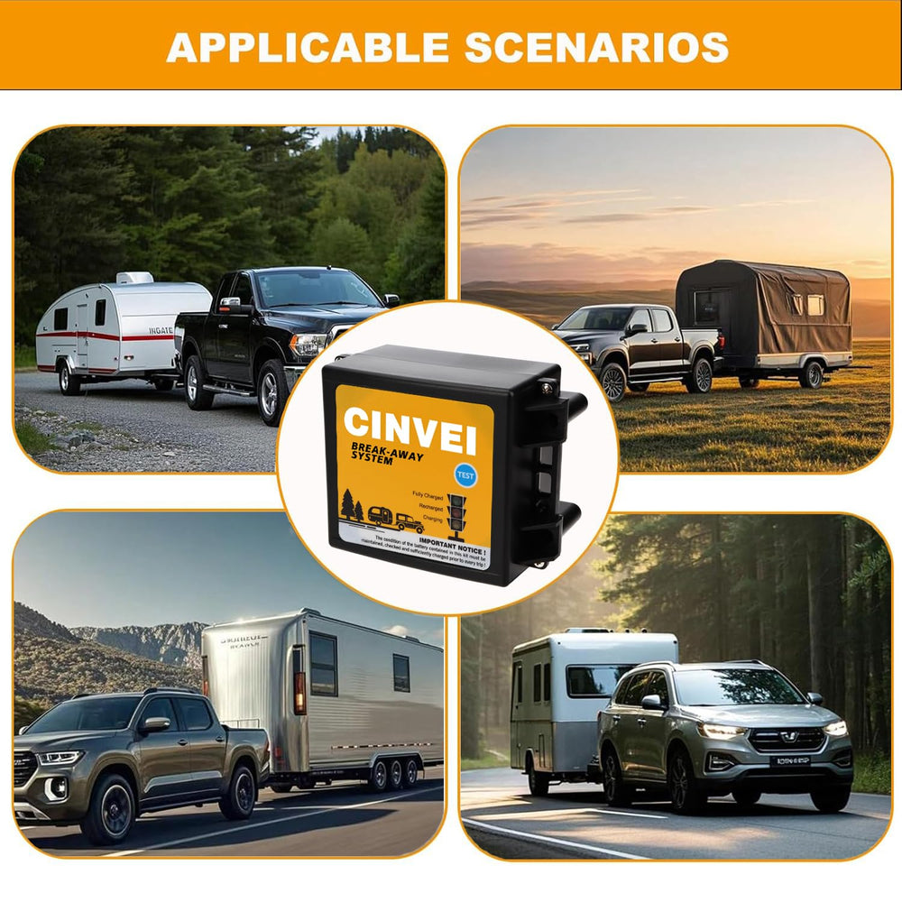 CINVEI full breakaway kit installed on trailer for safety