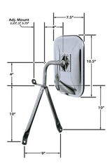 CIPA USA 45500 chrome mirror installation setup with hardware included