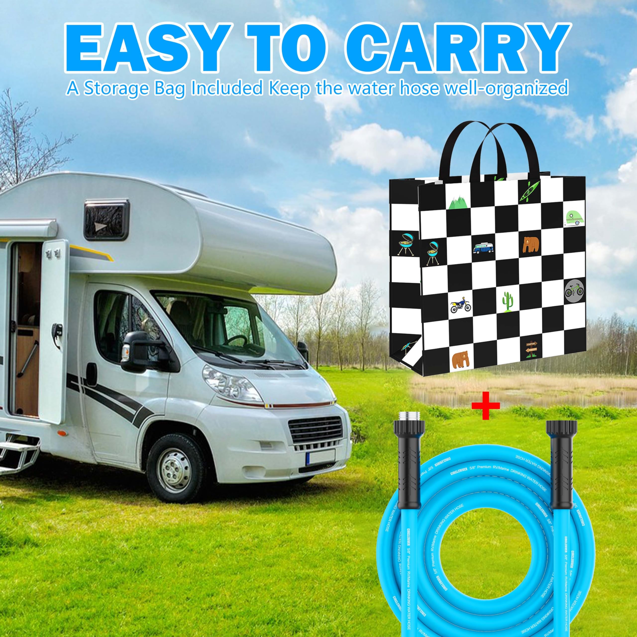 Storage bag included for simple transport and tidy storage.