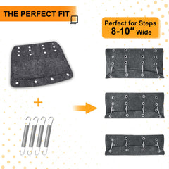 CircleRoad gray step cover resisting dirt and wear on rugged RV entry.