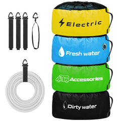 CircleRoad rv storage bags yellow for organized hoses and wires
