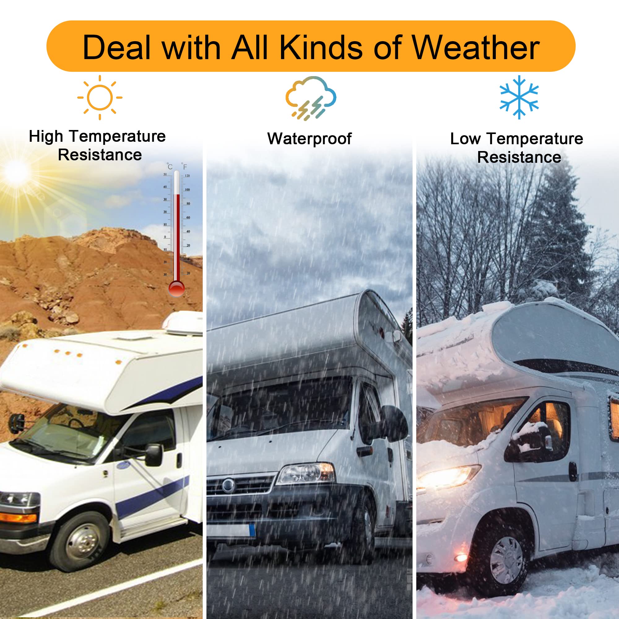 CircleRoad RV Tape seals metal, rubber, wood on campers and trailers