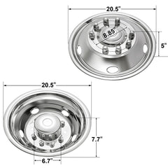 CIRONBOW rear wheel simulator, 19.5-inch, 10 lugs; enhances look and protection.
