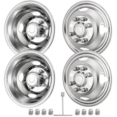 CIRONBOW 17-inch 8-lug wheel simulators front left enhance Ford F-350 appearance