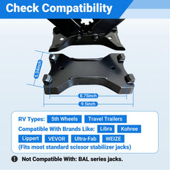 Ciseret jack pads with thickened base, improved grip on grass or gravel.