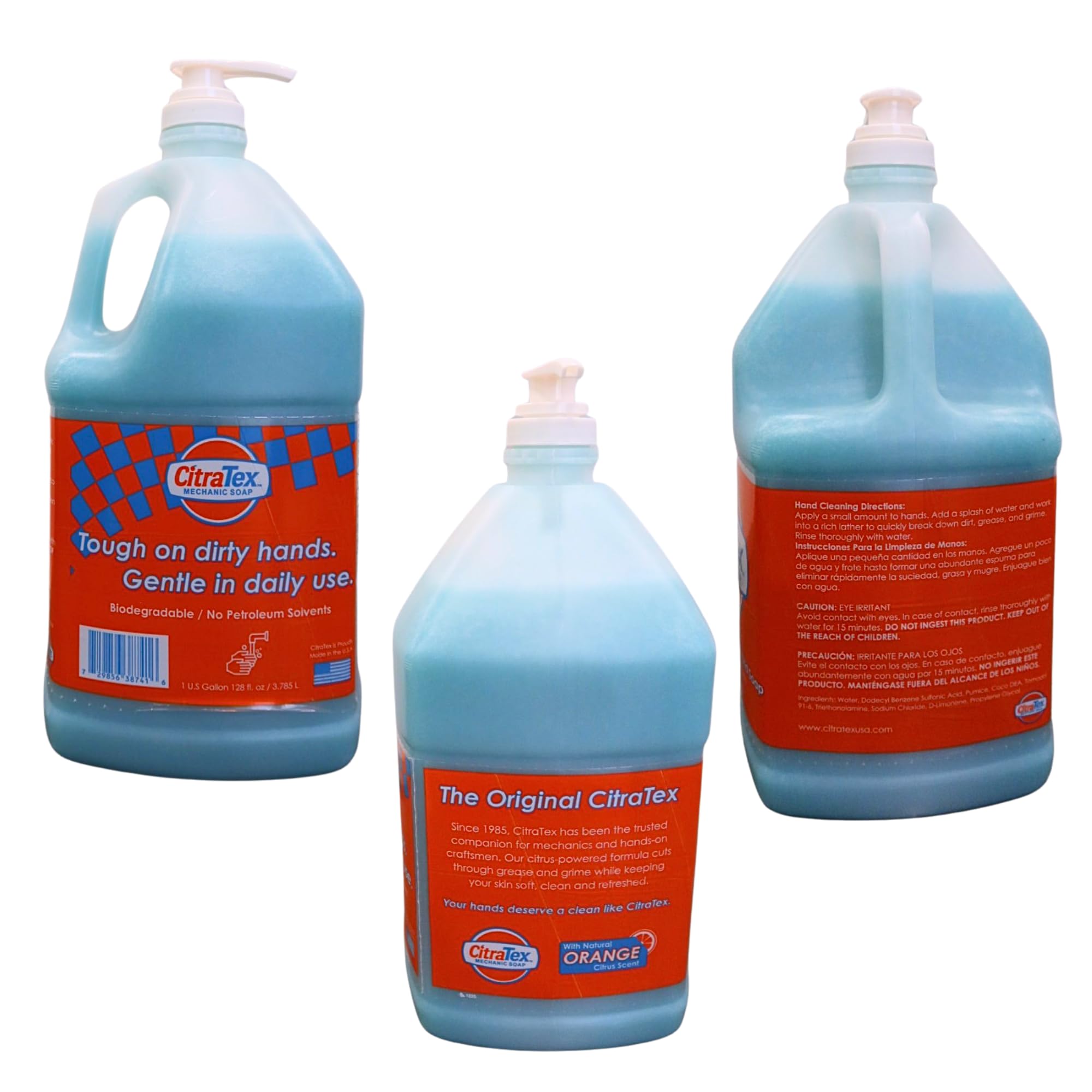 Citratex biodegradable formula reduces environmental impact while cleaning tough soils.